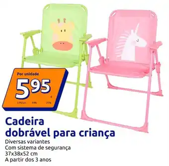 Cadeira dobrável para criança