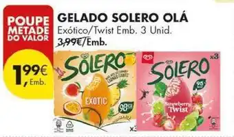 Pingo Doce Solero - gelado promoção