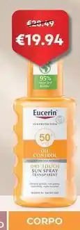 Auchan Eucerin - 50+ oil control dry touch sun spray transparent promoção