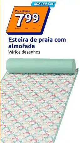 Action Esteira de praia com almofada promoção