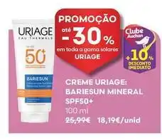 Auchan Uriage - creme bariesun mineral spf50+ promoção
