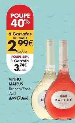 Pingo Doce Mateus - vinho promoção