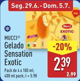 ALDI MUCCI Gelado Sensation Exotic promoção