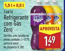 ALDI FANTA Refrigerante com Gas Zero promoção