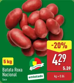ALDI Batata Roxa Nacional promoção