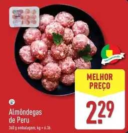 ALDI Almôndegas de Peru promoção
