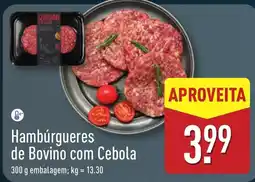 ALDI Hambúrgueres de Bovino com Cebola promoção