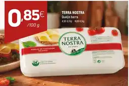 Coviran TERRA NOSTRA Queijo barra promoção