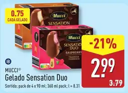 ALDI MUCCI Gelado Sensation Duo promoção