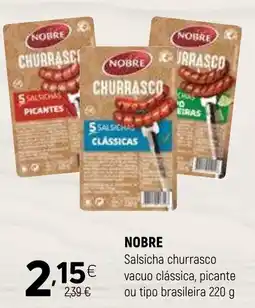Coviran NOBRE Salsicha churrasco vacuo clássica, picante ou tipo brasileira promoção