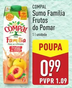 ALDI COMPAL Sumo Família Frutos do Pomar promoção