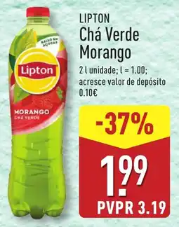 ALDI LIPTON Chá Verde Morango promoção
