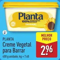 ALDI PLANTA Creme Vegetal para Barrar promoção