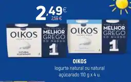 Coviran OIKOS logurte natural ou natural açúcarado promoção