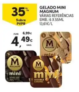 Continente Gelado mini magnum promoção