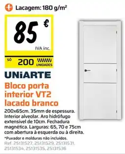 Obramat Bloco porta interior VT2 lacado branco promoção