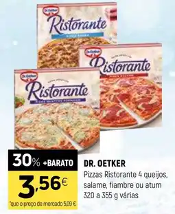 Coviran DR. OETKER Pizzas Ristorante 4 queijos, salame, fiambre ou atum promoção