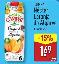 ALDI COMPAL Néctar Laranja do Algarve promoção