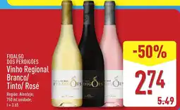 ALDI FIDALGO DOS PERDIGÕES Vinho Regional Branco/ Tinto/ Rosé promoção