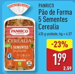 ALDI PANRICO Pão de Forma 5 Sementes Cerealia promoção