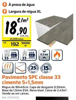 Obramat Pavimento SPC classe 33 cimento 5+1,5mm promoção