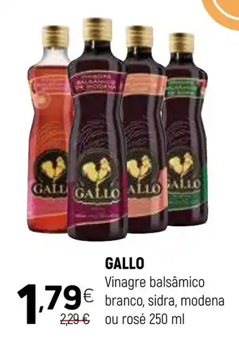 Coviran GALLO Vinagre balsâmico branco, sidra, modena ou rosé promoção