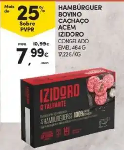 Continente Hamburguer bovino cachaço acém izidoro congelado promoção