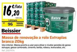 Obramat Massa de renovação a rolo Extraplas branco promoção