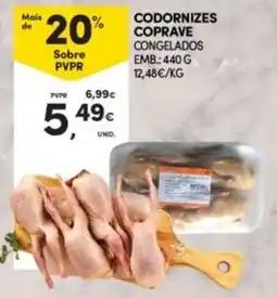 Continente Codornizes coprave congelados promoção