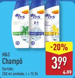 ALDI H&S Champô promoção
