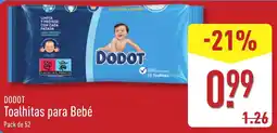 ALDI DODOT Toalhitas para Bebé promoção