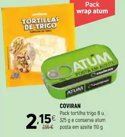 Coviran COVIRAN Pack tortilha trigo 8 u. e conserva atum posta em azeite promoção