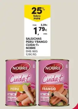 Continente Salsichas peru/frango cuida-t+ nobre promoção