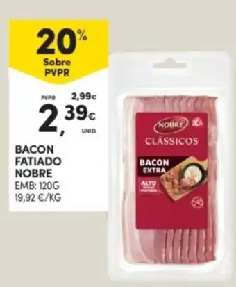 Continente Bacon fatiado nobre promoção