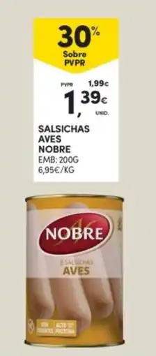 Continente Salsichas aves nobre promoção
