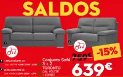 Conforama Conjunto Sofá 3+2 TORONTO promoção