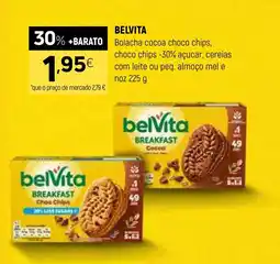 Coviran BELVITA Bolacha cocoa choco chips, choco chips -30% açucar, cereias com leite ou peq. almoço mel e noz promoção
