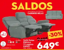 Conforama Sofá Relax Elétrico 3 Lugares ESPRIT promoção