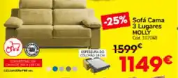 Conforama Sofá Cama 3 Lugares MOLLY promoção