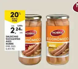 Continente Salsichas suculentas aves nobre promoção