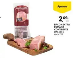 Continente Bacon extra fumado continente promoção