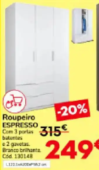 Conforama Roupeiro ESPRESSO promoção