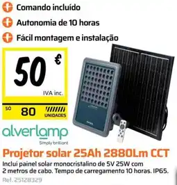 Obramat Projetor solar 25Ah 2880Lm CCT promoção
