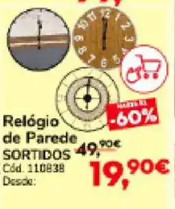 Conforama Relógio de Parede SORTIDOS promoção