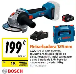 Obramat Rebarbadora 125mm promoção