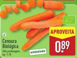ALDI Cenoura Biológica promoção