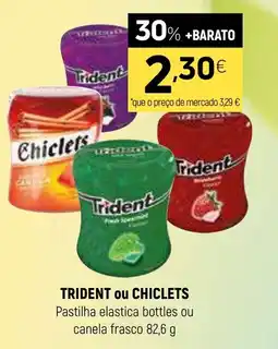Coviran TRIDENT ou CHICLETS Pastilha elastica bottles ou canela frasco promoção