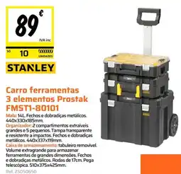 Obramat Carro ferramentas 3 elementos Prostak FMST1-80101 promoção