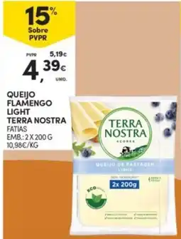 Continente Queijo flamengo light terra nostra fatias promoção