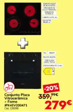 Conforama Conjunto Placa Vitrocerámica + Forno promoção